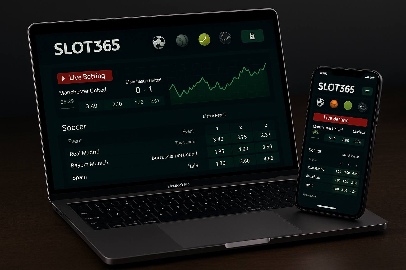 Apostas esportivas no cassino online SLOT365